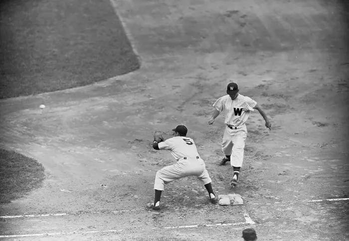 Framed Print : Joe DiMaggio Attempting to Catch Ball for an Out Framed Print : Joe DiMaggio Attempting to Catch Ball for an Out