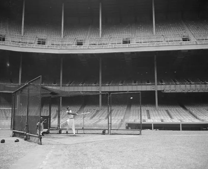 Framed Print : Joe DiMaggio During Batting Practice Framed Print : Joe DiMaggio During Batting Practice