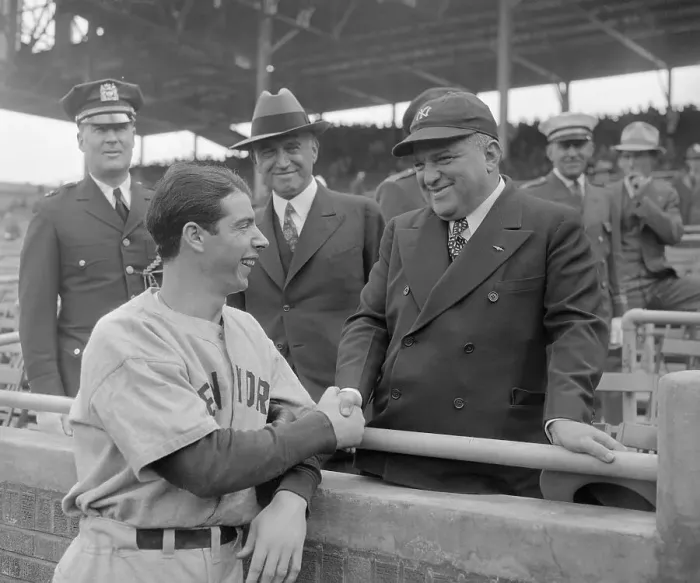 Framed Print : Joe DiMaggio Chatting with Mayor La Guardia Framed Print : Joe DiMaggio Chatting with Mayor La Guardia