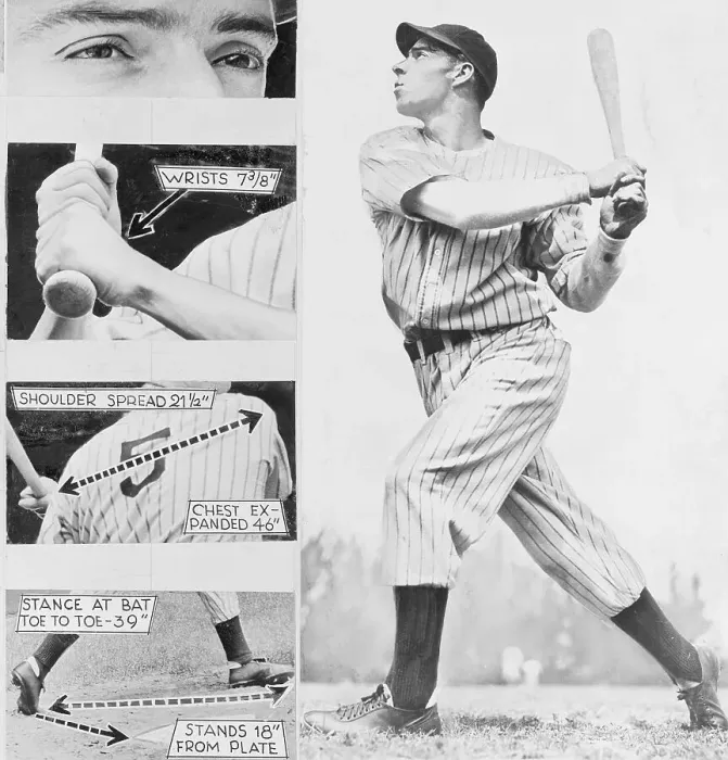Framed Print : Joe DiMaggio Demonstrates on Swinging a Baseball Bat Framed Print : Joe DiMaggio Demonstrates on Swinging a Baseball Bat