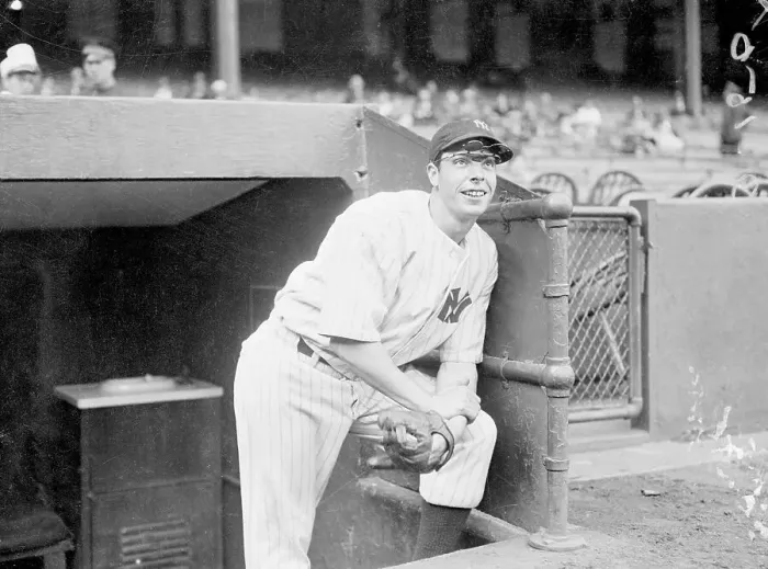 Framed Print : Joe DiMaggio in Dugout