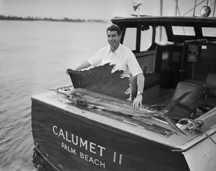 Framed Print : Joe DiMaggio on Fishing Trip Framed Print : Joe DiMaggio on Fishing Trip