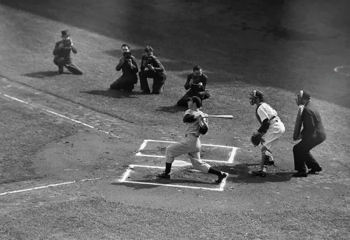 Framed Print : Joe DiMaggio Hitting Baseball Framed Print : Joe DiMaggio Hitting Baseball