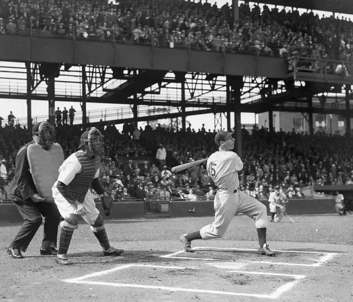 Framed Print : Joe Dimaggio Hitting a Single Framed Print : Joe Dimaggio Hitting a Single