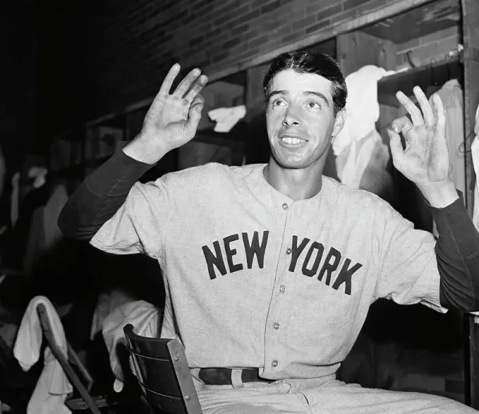 Framed Print : Joe DiMaggio Making Zeros With Fingers Framed Print : Joe DiMaggio Making Zeros With Fingers