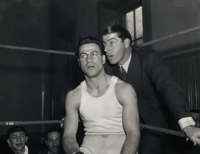 Framed Print : Joe DiMaggio Meeting Fred Apostoli Framed Print : Joe DiMaggio Meeting Fred Apostoli