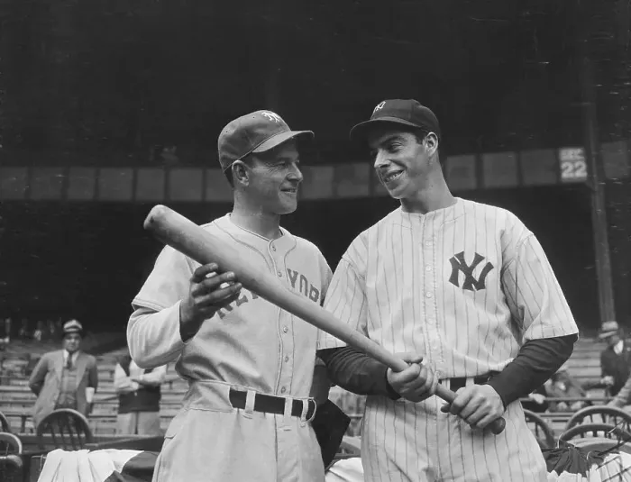 Framed Print : Joe DiMaggio with Mel Ott Framed Print : Joe DiMaggio with Mel Ott