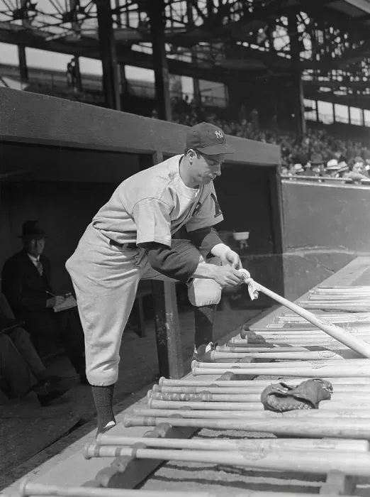 Framed Print : Joe DiMaggio Picking a Bat Framed Print : Joe DiMaggio Picking a Bat