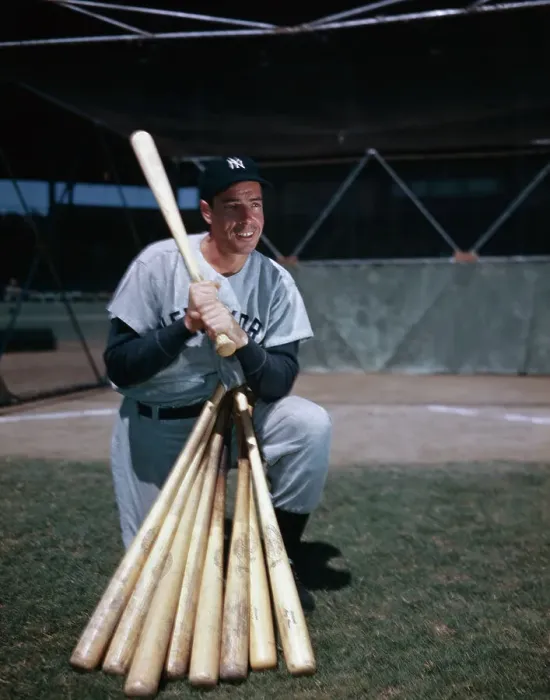 Framed Print : Joe DiMaggio Posing with Baseball Bat Collection Framed Print : Joe DiMaggio Posing with Baseball Bat Collection