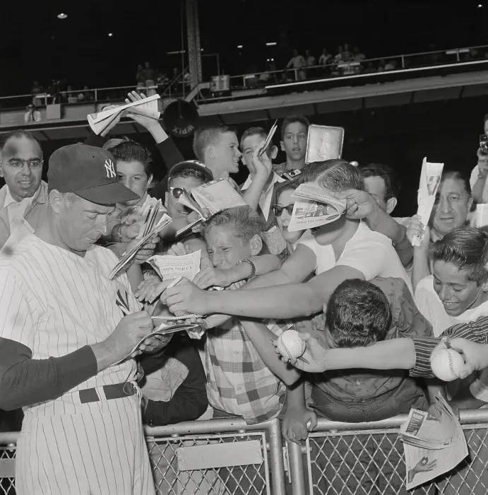 Framed Print : Joe DiMaggio Signing Autographs Framed Print : Joe DiMaggio Signing Autographs