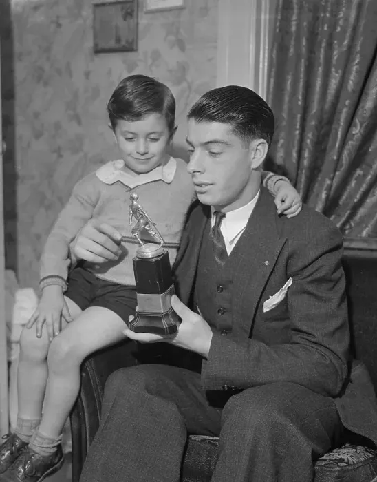 Framed Print : Joe DiMaggio Sitting with His Nephew of The Same Name Framed Print : Joe DiMaggio Sitting with His Nephew of The Same Name