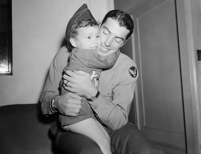 Framed Print : Joe DiMaggio and Son Framed Print : Joe DiMaggio and Son