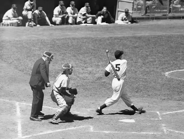 Framed Print : Joe DiMaggio Striking Out Framed Print : Joe DiMaggio Striking Out