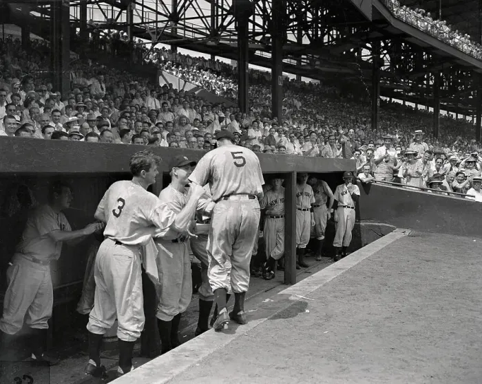 Framed Print : Joe DiMaggio After Tying Record Framed Print : Joe DiMaggio After Tying Record