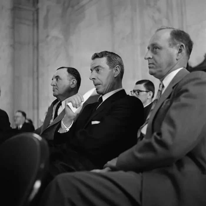 Framed Print : Joe DiMaggio Watching Senate Rackets Framed Print : Joe DiMaggio Watching Senate Rackets