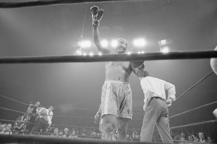 Framed Print : Joe Frazier Celebrating Framed Print : Joe Frazier Celebrating
