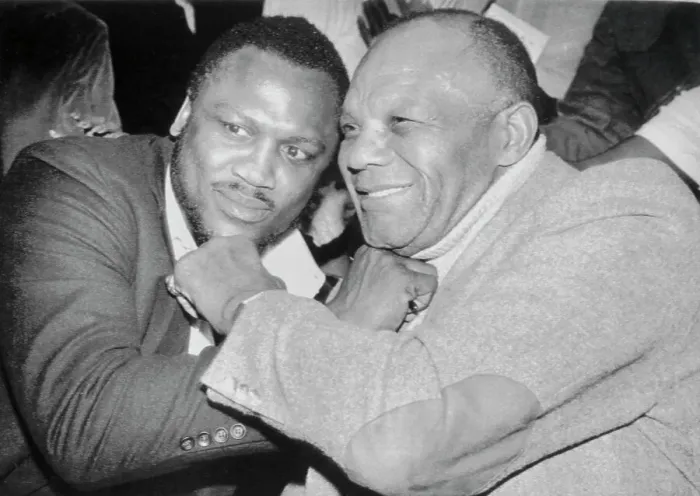 Framed Print : Joe Frazier and Joe Walcott Posing Framed Print : Joe Frazier and Joe Walcott Posing
