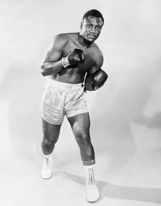 Framed Print : Joe Frazier Posing in Boxing Stance Framed Print : Joe Frazier Posing in Boxing Stance