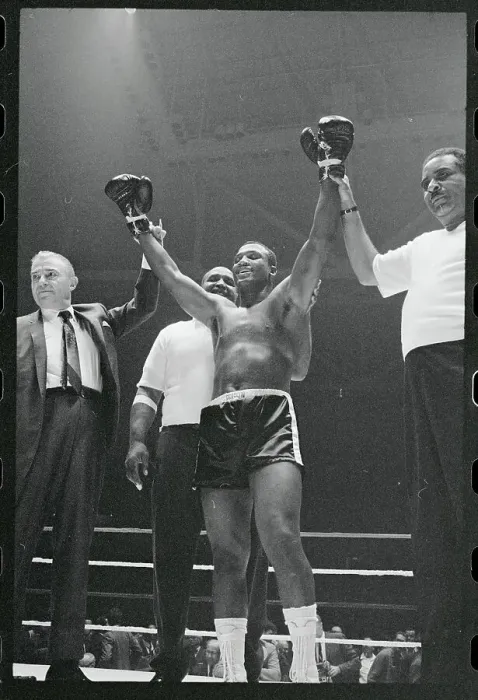 Framed Print : Joe Frazier Raising His Arms Framed Print : Joe Frazier Raising His Arms