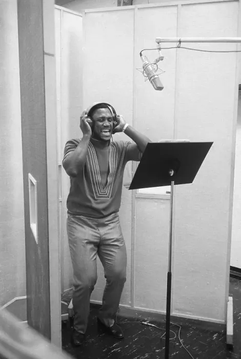 Framed Print : Joe Frazier Singing In Recording Studio Framed Print : Joe Frazier Singing In Recording Studio