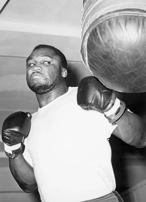 Framed Print : Joe Frazier Working Out At Punching Bag Framed Print : Joe Frazier Working Out At Punching Bag