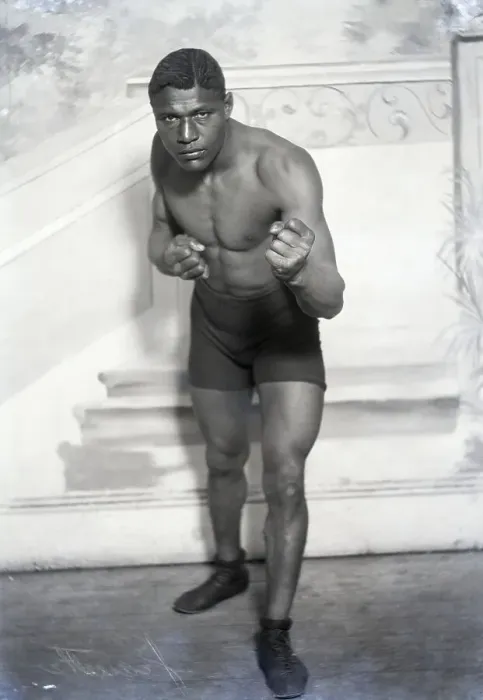 Framed Print : Joe Jeanette Strikes Fighting Pose Framed Print : Joe Jeanette Strikes Fighting Pose