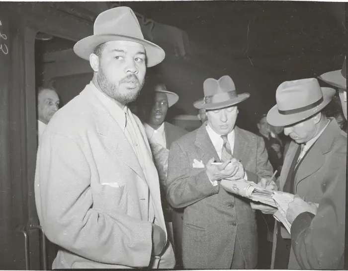 Framed Print : Joe Louis Arriving in Grand Central Framed Print : Joe Louis Arriving in Grand Central