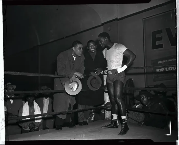 Framed Print : Joe Louis With Other Boxers At Ring Framed Print : Joe Louis With Other Boxers At Ring