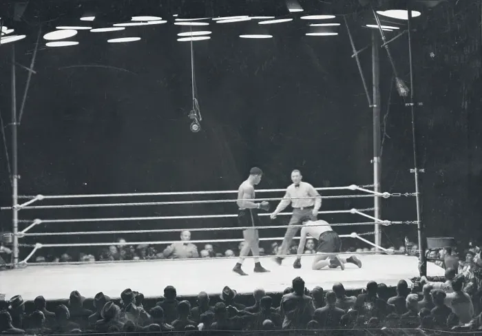 Framed Print : Joe Louis Defeating Max Baer Framed Print : Joe Louis Defeating Max Baer