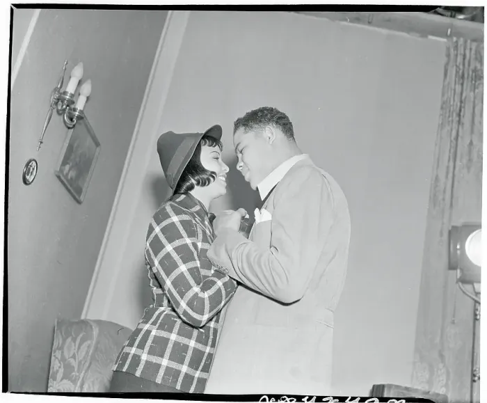 Framed Print : Joe Louis and Edna Mae Harris in Movie Still Framed Print : Joe Louis and Edna Mae Harris in Movie Still