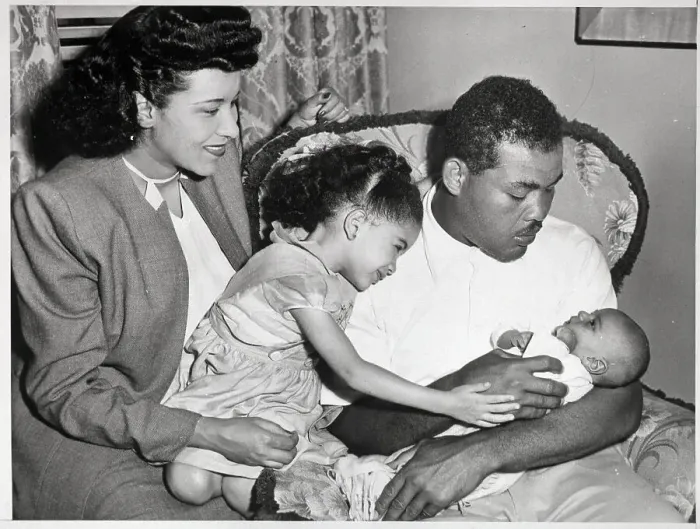 Framed Print : Joe Louis and Family in Apartment Framed Print : Joe Louis and Family in Apartment