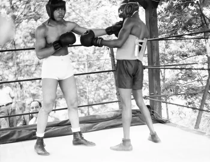 Framed Print : Joe Louis and General Bourrows Framed Print : Joe Louis and General Bourrows