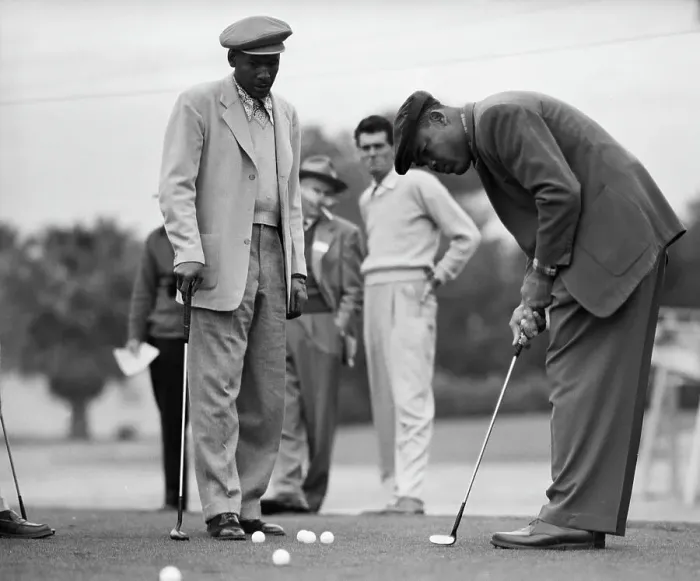 Framed Print : Joe Louis Golfing with Bill Spiller Framed Print : Joe Louis Golfing with Bill Spiller