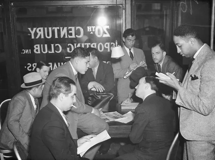 Framed Print : Joe Louis Interviewing with Sports Writers Framed Print : Joe Louis Interviewing with Sports Writers