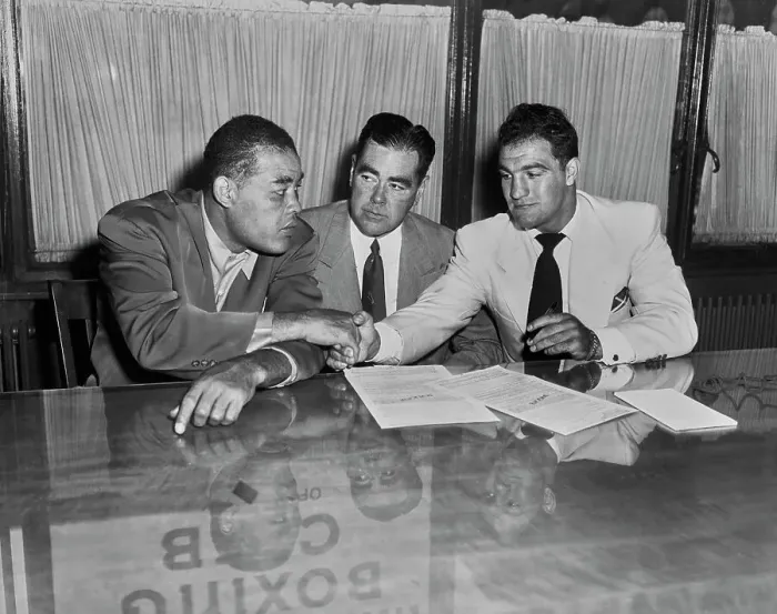 Framed Print : Joe Louis, James D Norris And Rocky Marciano Framed Print : Joe Louis, James D Norris And Rocky Marciano