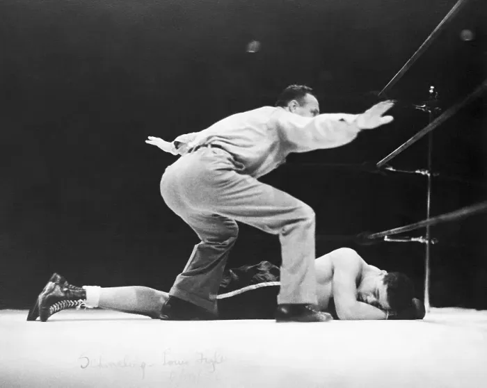Framed Print : Joe Louis Knocked Out by Max Schmeling Framed Print : Joe Louis Knocked Out by Max Schmeling