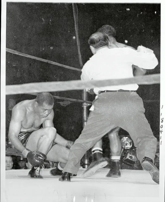 Framed Print : Joe Louis Being Knocked Through Ropes Framed Print : Joe Louis Being Knocked Through Ropes