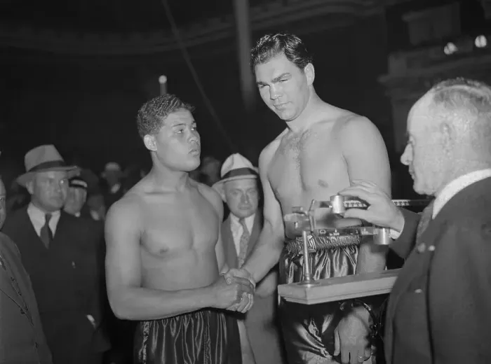 Framed Print : Joe Louis and Max Schmeling Framed Print : Joe Louis and Max Schmeling