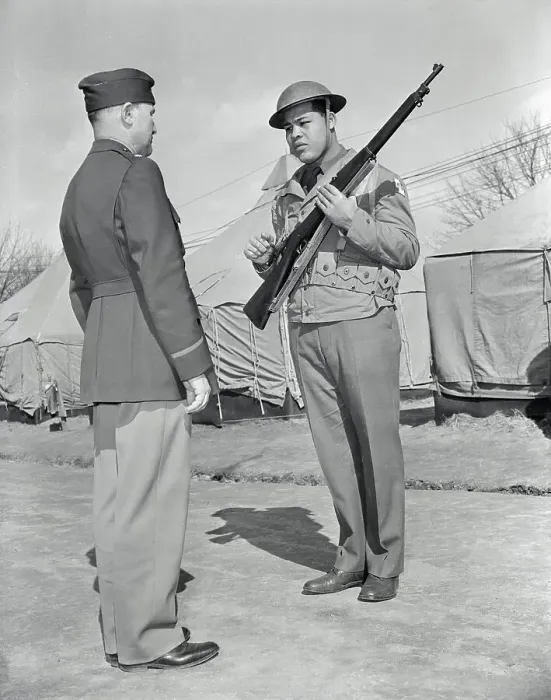 Framed Print : Joe Louis During Military Inspection Framed Print : Joe Louis During Military Inspection