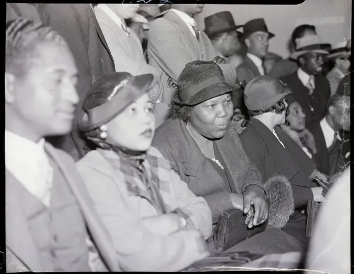 Framed Print : Joe Louis Mother Watching Son in Match Framed Print : Joe Louis Mother Watching Son in Match