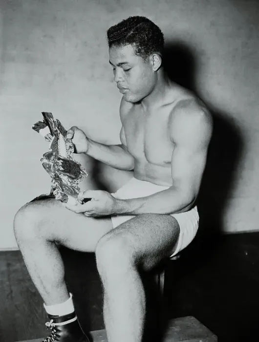 Framed Print : Joe Louis Observing Belt Framed Print : Joe Louis Observing Belt