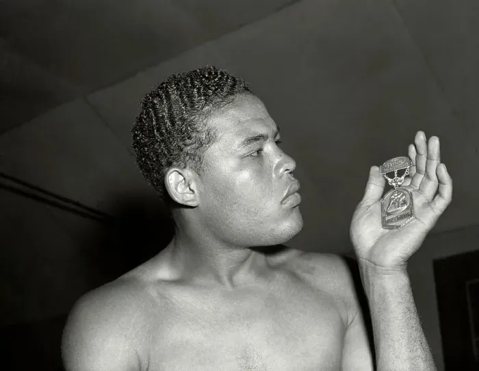 Framed Print : Joe Louis Observing Medal Framed Print : Joe Louis Observing Medal