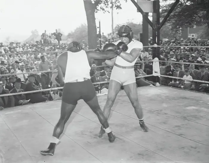 Framed Print : Joe Louis with Opponent Framed Print : Joe Louis with Opponent