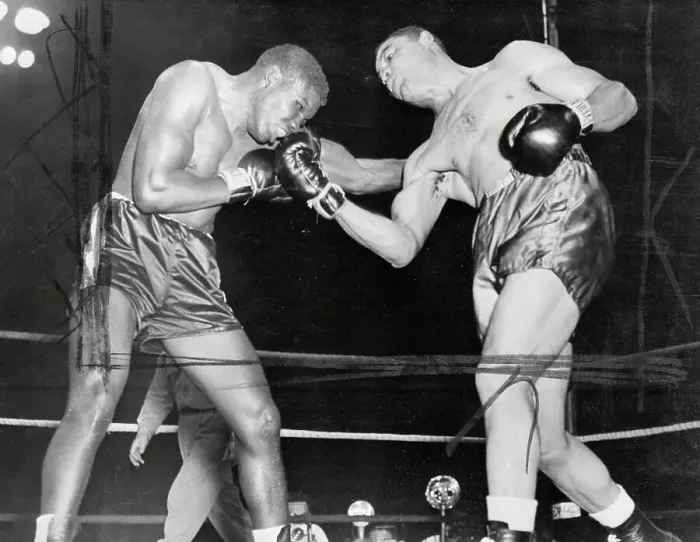 Framed Print : Joe Louis Punching Jimmy Bivins Framed Print : Joe Louis Punching Jimmy Bivins