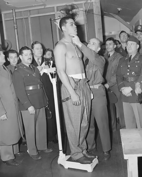 Framed Print : Joe Louis Receiving Army Physical Exam Framed Print : Joe Louis Receiving Army Physical Exam