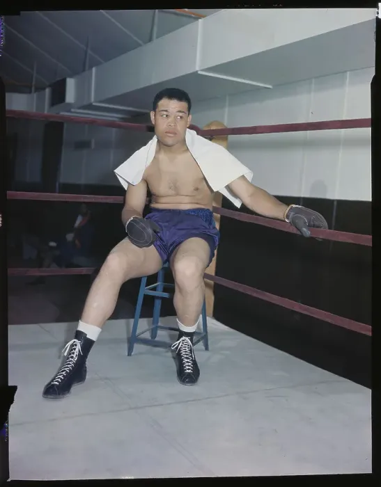 Framed Print : Joe Louis Resting in Boxing Ring Framed Print : Joe Louis Resting in Boxing Ring