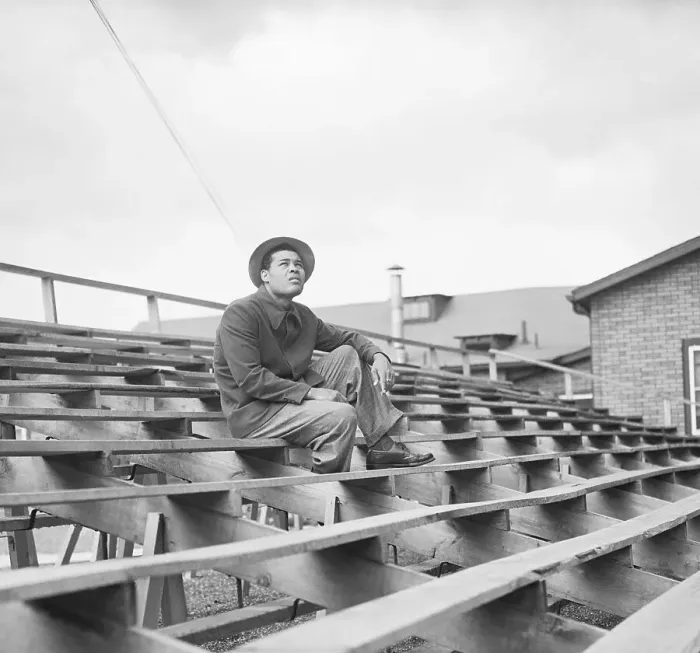 Framed Print : Joe Louis Seated Alone In Stands Framed Print : Joe Louis Seated Alone In Stands