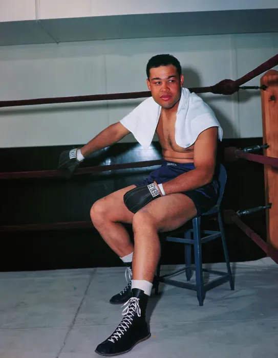 Framed Print : Joe Louis Sitting on Stool Framed Print : Joe Louis Sitting on Stool