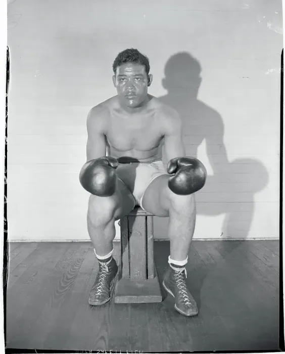Framed Print : Joe Louis Sitting on Stool Framed Print : Joe Louis Sitting on Stool
