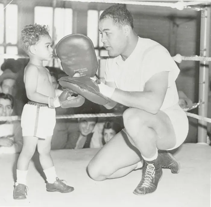 Framed Print : Joe Louis with Son